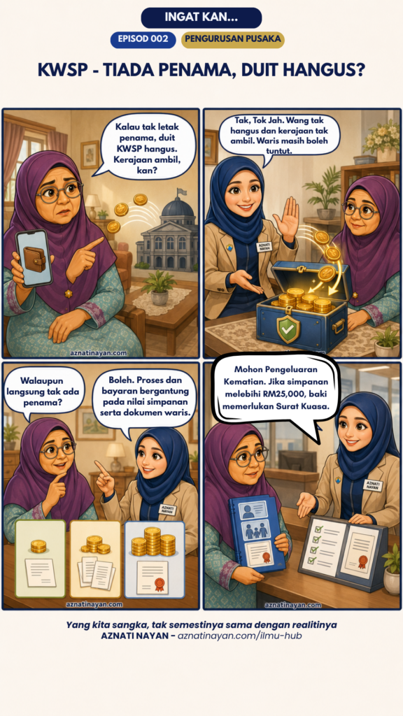 komik ingatkan ep008 kwsp tiada penama duit hangus